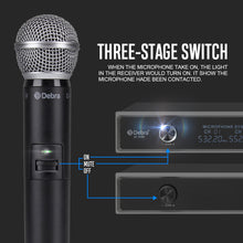 Load image into Gallery viewer, D Debra Audio D-440 UHF 4 Channel Wireless Microphone System With Cordless Mics