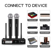 Load image into Gallery viewer, D Debra Audio VM302/VM304 VHF Wireless Microphone System with Dual Handheld Mic Have XLR Interface for Home Karaoke Wedding Conference Speech