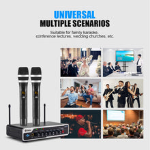 Cargar imagen en el visor de la galería, D Debra Audio E02U UHF Dual Channel Wireless Microphone System  For Karaoke
