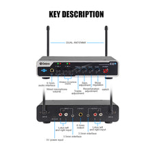 Cargar imagen en el visor de la galería, D Debra Audio E02U UHF Dual Channel Wireless Microphone System  For Karaoke
