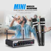 Cargar imagen en el visor de la galería, D Debra Audio E02U UHF Dual Channel Wireless Microphone System  For Karaoke
