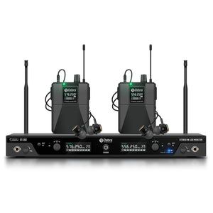 D Debra Audio PRO ST-102/ ST-202 UHF Stereo Wireless In-Ear Monitor System with Monitoring Type for Stage, Receiver for Studio, Guitar, Band Performance, Live Performance