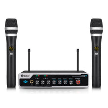 Load image into Gallery viewer, D Debra Audio E02U UHF Dual-Channel Wireless Microphone System with DSP Reverb Volume Control, 164 Feet Range for Karaoke Church Party
