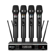 Cargar imagen en el visor de la galería, D Debra Audio Wireless Microphone System Pro UX400 UHF 4 Channle Rechargeable Handheld Microphone, Ideal for Meeting Church Speech Party
