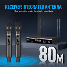 Cargar imagen en el visor de la galería, D Debra Audio Wireless Microphone System Pro UX400 UHF 4 Channle Rechargeable Handheld Microphone, Ideal for Meeting Church Speech Party
