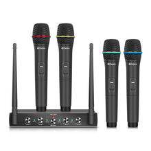 Cargar imagen en el visor de la galería, D Debra Audio AU400 Pro UHF 4 Channel Wireless Microphone System With Cordless Mics
