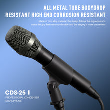 Load image into Gallery viewer, D Debra CDS-25 Wired Dynamic Microphone, Cardioid Dynamic Vocal Handheld Mic with XLR Interface Mic Clips, Suited for Speakers, Karaoke Singing Machine, Amp, Mixer Audio
