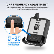 Загрузить изображение в средство просмотра галереи, D Debra Audio DT-01/02 UHF Wireless Microphone System with 30 Channels, Headset &amp; Lavalier Mic, 50m Range &amp; 6.5mm Output for Hands-Free Presentation, Fitness and Streaming
