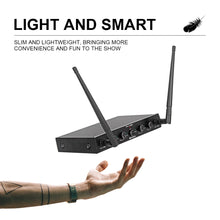 Cargar imagen en el visor de la galería, D Debra Audio AU400 Pro UHF 4 Channel Wireless Microphone System With Cordless Mics
