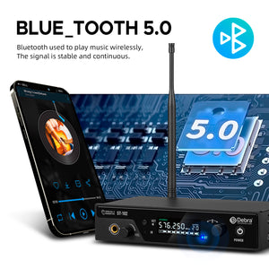 D Debra Audio PRO ST-102/ ST-202 UHF Stereo Wireless In-Ear Monitor System with Monitoring Type for Stage, Receiver for Studio, Guitar, Band Performance, Live Performance