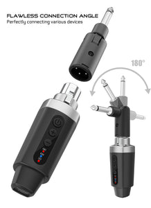 D Debra Audio M-04 Wireless Audio Transceiver System, Plug And Play Mini Wireless Microphone System for Karaoke, Wedding, DJ, Speech, Party, 164FT