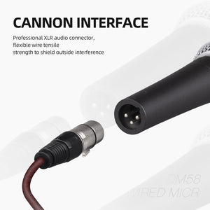 D Debra DM58 Wired Dynamic Microphone, Cardioid Dynamic Vocal Handheld Mic with Mic Clips, Suited for Speakers, Karaoke Singing Machine, Amp, Mixer Audio