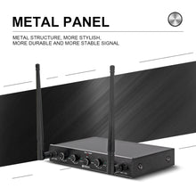 Cargar imagen en el visor de la galería, D Debra Audio AU400 Pro UHF 4 Channel Wireless Microphone System With Cordless Mics
