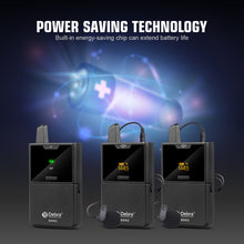 Load image into Gallery viewer, Debra Audio DV-01/02 UHF Wireless Microphone System with Lavalier Mic 30 Selectable Channels 50m Range for DSLR Camera Phone Live Recording

