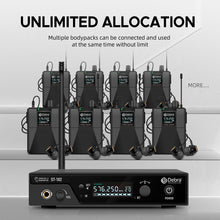 Load image into Gallery viewer, D Debra Audio PRO ST-102/ ST-202 UHF Stereo Wireless In-Ear Monitor System with Monitoring Type for Stage, Receiver for Studio, Guitar, Band Performance, Live Performance
