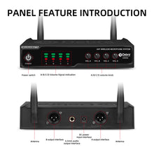 Laden Sie das Bild in den Galerie-Viewer, D Debra Audio UM304 Pro 4-Channel UHF Wireless Microphone System，260ft Range, ID Lock, Auto Frequency, idea for Stage Conference Interview Home Karaoke Wedding Conference Speech
