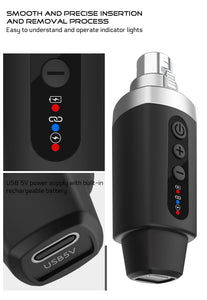 D Debra Audio M-04 Wireless Audio Transceiver System, Plug And Play Mini Wireless Microphone System for Karaoke, Wedding, DJ, Speech, Party, 164FT
