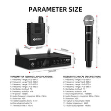 Laden Sie das Bild in den Galerie-Viewer, D Debra Audio UM304 Pro 4-Channel UHF Wireless Microphone System，260ft Range, ID Lock, Auto Frequency, idea for Stage Conference Interview Home Karaoke Wedding Conference Speech
