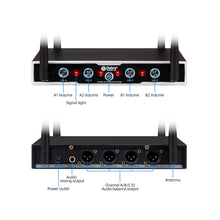 Load image into Gallery viewer, D Debra Audio Wireless Microphone System Pro DU4004/DU8008 UHF&nbsp;Wireless Handheld Gooseneck Lavalier Headset Mics, Adjustable Frequency 260FT Range, Ideal for Meeting Church Speech Party
