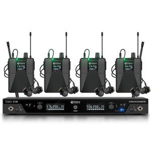D Debra Audio PRO ST-102/ ST-202 UHF Stereo Wireless In-Ear Monitor System with Monitoring Type for Stage, Receiver for Studio, Guitar, Band Performance, Live Performance