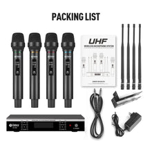 Charger l&#39;image dans la galerie, D Debra Audio Wireless Microphone System Pro UX400 UHF 4 Channle Rechargeable Handheld Microphone, Ideal for Meeting Church Speech Party
