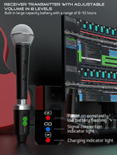 Загрузить изображение в средство просмотра галереи, D Debra Audio M-04 Wireless Audio Transceiver System, Plug And Play Mini Wireless Microphone System for Karaoke, Wedding, DJ, Speech, Party, 164FT

