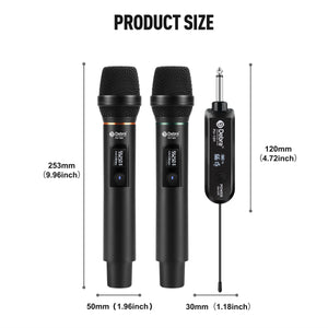 Wireless Microphone System D Debra Audio PU-12H with UHF Cordless Dynamic Handheld Microphone