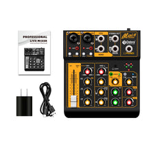 Carregar imagem no visualizador da galeria, D Debra Professional Audio Mixer Mini4, 4 Channel Sound Board Mixing Console with Bluetooth, Mic Preamps &amp; TypeC, OTG Audio Interface for PC Smartphone Studio Recording Webcast
