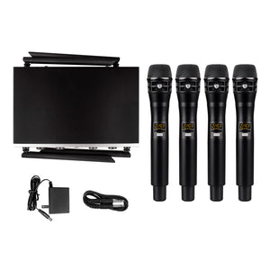 D Debra Audio Wireless Microphone System Pro DU4004/DU8008 UHF&nbsp;Wireless Handheld Gooseneck Lavalier Headset Mics, Adjustable Frequency 260FT Range, Ideal for Meeting Church Speech Party