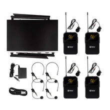Load image into Gallery viewer, D Debra Audio Wireless Microphone System Pro DU4004/DU8008 UHF&nbsp;Wireless Handheld Gooseneck Lavalier Headset Mics, Adjustable Frequency 260FT Range, Ideal for Meeting Church Speech Party
