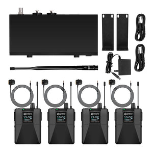 D Debra Audio PRO ST-102/ ST-202 UHF Stereo Wireless In-Ear Monitor System with Monitoring Type for Stage, Receiver for Studio, Guitar, Band Performance, Live Performance