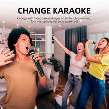 Load image into Gallery viewer, D Debra Audio E02U UHF Dual-Channel Wireless Microphone System with DSP Reverb Volume Control, 164 Feet Range for Karaoke Church Party
