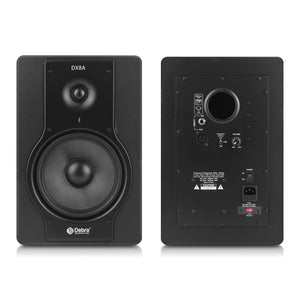 D Debra DX8A Audio Monitor Speakers with Volume Control XLR/6.5mm Inputs, Ideal for Music Production, Live Broadcasting, Gaming, Small Performances