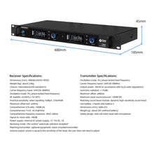 Load image into Gallery viewer, D Debra Audio T-M20 Wireless Microphone System - Pro UHF Automatic Search Dual Channel Wireless Mics Set with 490ft Range and 2 Cordless Dynamic Handheld Mics for Singing, Karaoke, Church, Party, and Stage
