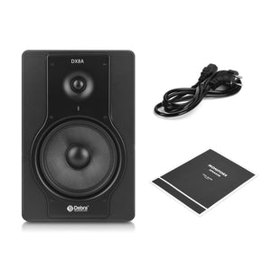 D Debra DX8A Audio Monitor Speakers with Volume Control XLR/6.5mm Inputs, Ideal for Music Production, Live Broadcasting, Gaming, Small Performances
