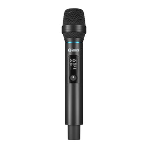 D Debra Audio Wireless Microphone System Pro UX400 UHF 4 Channle Rechargeable Handheld Microphone, Ideal for Meeting Church Speech Party