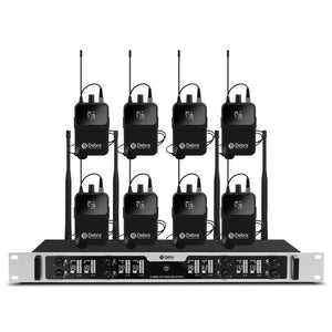 D Debra Audio Wireless Microphone System Pro DU4004/DU8008 UHF&nbsp;Wireless Handheld Gooseneck Lavalier Headset Mics, Adjustable Frequency 260FT Range, Ideal for Meeting Church Speech Party