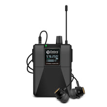 Load image into Gallery viewer, D Debra Audio PRO ST-102/ ST-202 UHF Stereo Wireless In-Ear Monitor System with Monitoring Type for Stage, Receiver for Studio, Guitar, Band Performance, Live Performance
