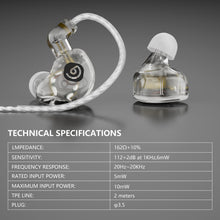 Laden Sie das Bild in den Galerie-Viewer, D Debra IE-210 Wired Earphones - HiFi In-Ear Earbuds – Professional Noise Isolating Ear Buds - Clear Sound, Deep Bass &amp; Comfort-Fit IEM Earphones - 3.5mm, Gold-Plated Cord, Carrying Case
