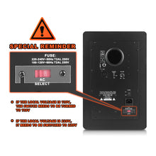 Load image into Gallery viewer, D Debra DX8A Audio Monitor Speakers with Volume Control XLR/6.5mm Inputs, Ideal for Music Production, Live Broadcasting, Gaming, Small Performances
