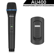 Load image into Gallery viewer, D Debra Audio AU400 Pro UHF 4 Channel Wireless Microphone System with Cordless Handheld Lavalier Headset Mics, Metal Receiver, Ideal for Karaoke Church Party
