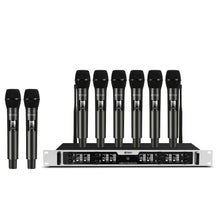 Load image into Gallery viewer, D Debra Audio Wireless Microphone System Pro DU4004/DU8008 UHF&nbsp;Wireless Handheld Gooseneck Lavalier Headset Mics, Adjustable Frequency 260FT Range, Ideal for Meeting Church Speech Party
