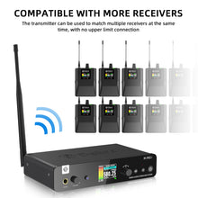 Cargar imagen en el visor de la galería, D Debra PRO M-PROI UHF Stereo Wireless In-Ear Monitor System, Wireless IEM with Automatic Frequency Search Function, 560-590Mhz Transmitter and Receiver, Idea for Stage, Studio, Band Performance, Live Performance
