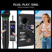 Laden Sie das Bild in den Galerie-Viewer, D Debra Audio WL200S 2.4G Wireless Microphone Set with Dynamic RGB Lighting, 2 Handheld Mics, 50m Range, 99 Anti-Interference Channels, Heart-Shaped Pickup for Home Karaoke &amp; Parties
