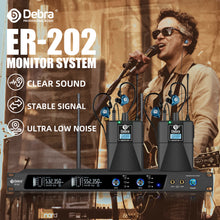 Загрузить изображение в средство просмотра галереи, D Debra Audio PRO ER-202 UHF Dual Channel Wireless In-Ear Monitor System with Monitoring Type for Stage, Receiver, Studio, Guitar, Band Performance

