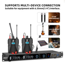 Load image into Gallery viewer, D Debra Audio PRO Mono ER-202 UHF Dual Channel Wireless in Ear Monitor System with Monitoring Type for Stage, Receiver, Studio, Guitar, Band Performance
