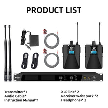 Load image into Gallery viewer, D Debra Audio PRO Mono ER-202 UHF Dual Channel Wireless in Ear Monitor System with Monitoring Type for Stage, Receiver, Studio, Guitar, Band Performance
