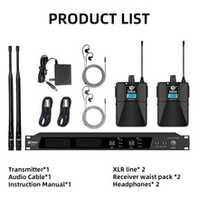Загрузить изображение в средство просмотра галереи, D Debra Audio PRO ER-202 UHF Dual Channel Wireless In-Ear Monitor System with Monitoring Type for Stage, Receiver, Studio, Guitar, Band Performance
