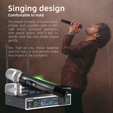 Load image into Gallery viewer, D Debra Audio R202 Professional 2x100 Channels UHF Wireless Handheld Microphone System, Ideal for Karaoke Church Party
