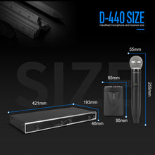 Load image into Gallery viewer, D Debra Audio D-440 !!!UHF 4-Channel Wireless Microphone System with 4 Cordless Mics, Home Karaoke KTV Set, Ideal for Party, Church, Weddings, Stage, DJ, Outdoor, 300 Ft
